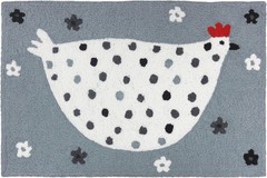 Jellybean Cool Grey Chick Accent Rug 20×30 Machine Washable Indoor Outdoor