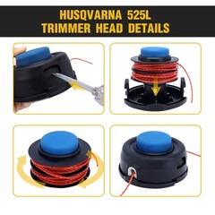 2PCS T35 Trimmer Head for Husqvarna 578446301 537388101 223L 224L 225L 225LD
