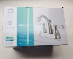 Peerless Elmhurst Bathroom Faucet Brushed Nickel Two-Handle Centerset P2565LF-BN