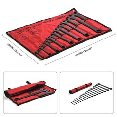 16 Pc SAE Combination Wrench Set 1/4 to 1-1/4in SAE Wrench Set w/ Roll Up Pouch