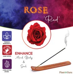 RED ROSE Incense Sticks 11″ Bulk Pack Wholesale Hand Dipped Lot