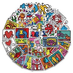 50pcs Waterproof Keith Haring Stickers, Artist STICKERS，030-1