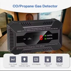 12V RV Carbon Monoxide & Propane Gas Detector Alarm High Sensitivity LPG CO Sens