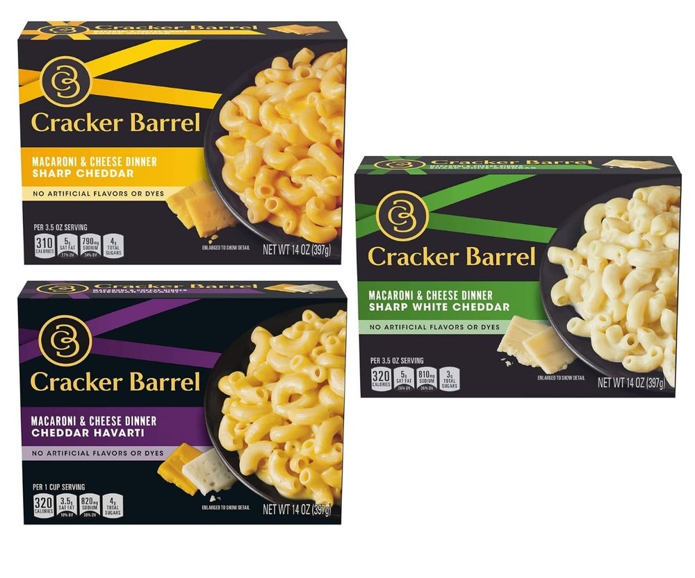 Macaroni and Cheese by Cracker Barrel in 3 Variety 4.67 Ounce (Pack of 3)