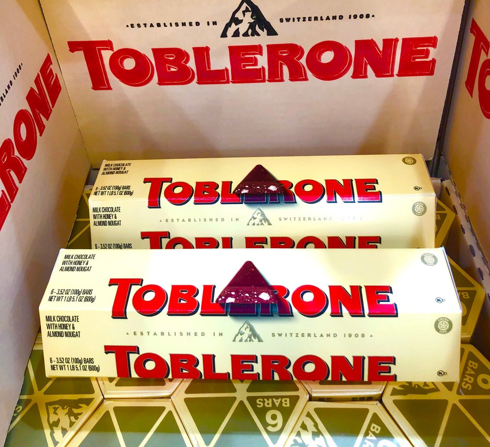 12 Packs Toblerone Swiss Milk Chocolate with Honey & Almond 3.52oz/100g Each