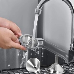 5 Pcs Stainless Steel Kitchen Funnels Set Food Metal Funnels for Filling Small..