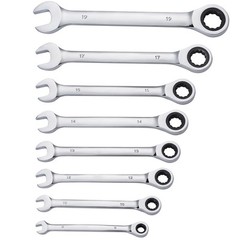 Combination Wrench Set 30 PCS SAE 1/4″ to 1″, Metric 8mm to 24mm Organizer Rack