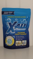 X-ALL Foaming Toilet Cleaner, Self-Activating Powder, 1 Pack(4 Treatments)