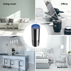 True HEPA Air Purifier for Car Smoker Air Cleaner Ionizer TVOCs Odor Dust Sensor