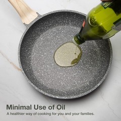 Nonstick Frying Pan Skillet,Non Stick Granite Fry Pan Egg Pan Omelet Pans, Stone