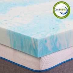 Beddle Gel Memory Foam Mattress Topper, Full Size, 2 inch, for Pressure Relief