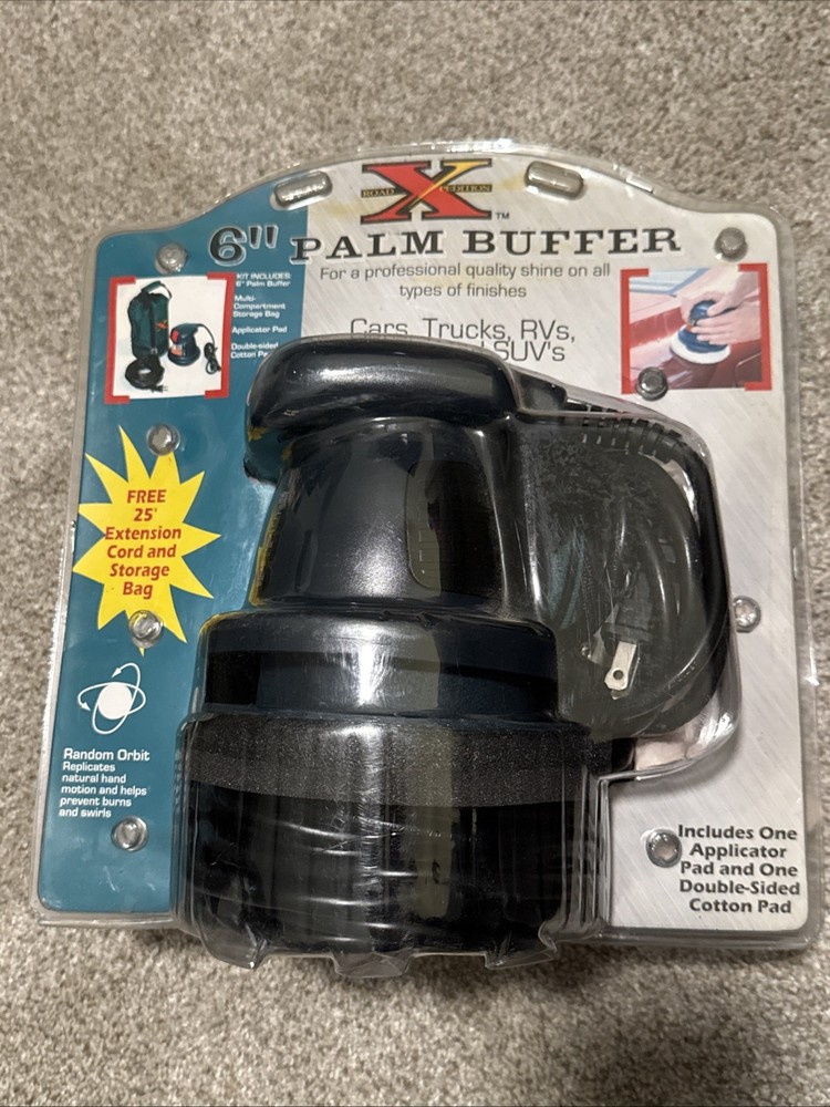 NEW-6″ Palm buffer/Polisher, ROAD XPEDITION, electric corded 120 volts, 60 hz