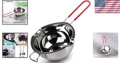 Double Boiler Pot Stainless Steel Melting Chocolate Candy Candle Making Kitchen
