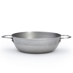 De Buyer Mineral B 9.5-Inch Carbon Steel Country Fry Pan with Two Handles