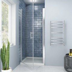 SUNNY SHOWER 26-36″ x72″ Pivot Shower Door Frameless 1/4″ Glass Panel
