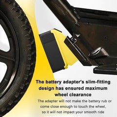 Zelvoro for Stacyc 12″ and 16″ for De.Walt 20v Battery Adapter, Double The Batte