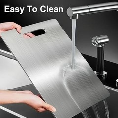 Titanium Cutting Board 100% Pure Non-Stick Double-Sided 11×15.5″ in for Kitchen
