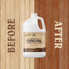 Tung Oil | Biodegradable | All Natural | Premium Wood Finishing Oil | 1 Gallon |