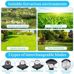 Electric Cordless Grass String Trimmer Lawn Edger Weed Wacker Cutter +2 Battery