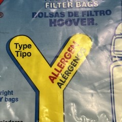 Hoover Type Y Allergen Filtration Vacuum Bags 3 Pack Genuine OEM WindTunnel Temp