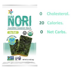 Organic Kimnori Seasoned Roasted Seaweed Snacks – 24 Pack Kim Nori Sea-Salt