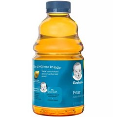 Gerber 100% Pear Juice From Concentrate 12+ Months Non GMO – 32 Oz – Pack of 2