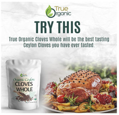 True Organic Ceylon Cloves Whole, 1 lb, Premium Grade, USDA Organic & Kosher Cer