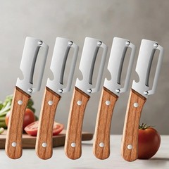 Stainless Steel Vegetable Peeler Kitchen Tool Wooden Handle Slicing Fruit Potato