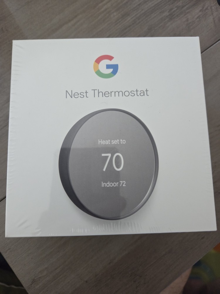 Google Nest G4CVZ Programmable Wi-Fi Thermostat – Charcoal Brand New Sealed