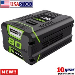 FOR Greenworks 80V Lithium Ion 5.0Ah Rechargeable Li-ion Battery BAB727 GBA80200