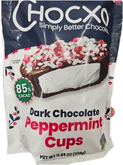 Chocxo Dark Chocolate Peppermint Cups 11.85 Ounce, 24 Individual Wrapped Cups