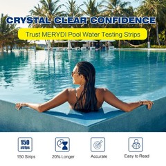150 Strips 7 Way Pool and Hot Tub Test Strips Water Quality Testing Kit
