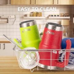 16 oz Tumbler with Handle-Stainless Steel Double Wall Vacuum Insulated Water …