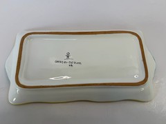 Vtg Grazia Deruta Italy Majolica Hand Handled Rectangular Serving Platter Tray