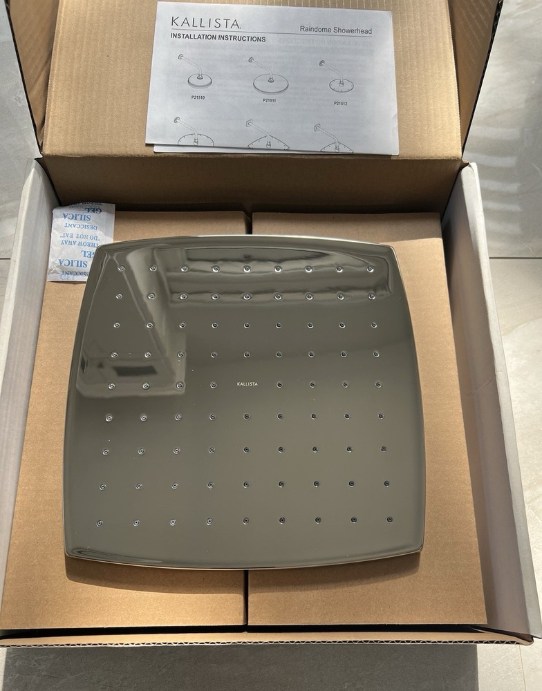 Kallista P21514-00-AD 11” Modern Square Raindome Shower Head. Nickel Silver