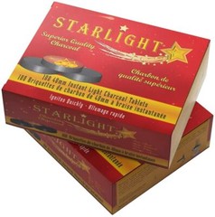 100 Ct Starlight 40 mm Round Charcoal Disc Hookah Narghile Incense Slow Burn