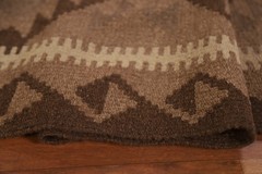 Brown Kilim Oriental Area Rug 7×10 Flat-weave Southwestern Style for Any Room