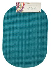 Set of 4 PVC Vinyl Waffle Weave Perforated Placemats None Slip Color 13″x18″