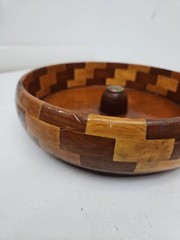 Vintage California Redwood Nut Cracker Bowl Standard Specialty Co
