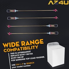 4 Washer Suspension Rod For Samsung WA45T3400AW WA50R5200AW US WA50R5400AV US WA