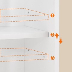 HOOBRO Over The Toilet Storage Cabinet Farmhouse Bathroom Storage Organizer