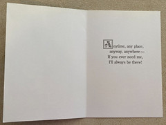 Walt Disney Jiminy Cricket Anytime, Any Place…I’ll Always Be There Card 5”x7″