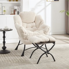 Modern Accent Chair Contemporary Lounge Leisure Upholstered Sofa Chair White