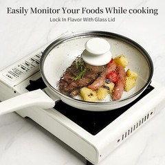 Ceramic Frying Pan Set with Lids – Non Stick Frying Pan with Lids
