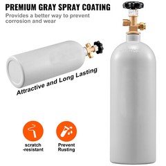 5 lbs Aluminum CO2 Cylinder with CGA320 Valve for Homebrew Draft Beer Aquarium