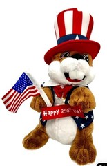 4 of July Buc-Ees 250 Years Of Freedom Blanket & Plush Set 50″x70″ Patriotic Des