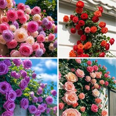 300+Mixed Climbing Rose Rosa Seeds for Planting Outdoors -Heirloom Garden red