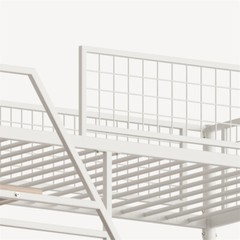 Full Size Metal Loft Bed with Desk,Storage Shelves & LED Light for Teens Adults