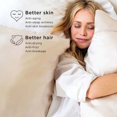 Night Anti-Aging Pillowcases Standard/Queen Size White 2-Pack New & Sealed