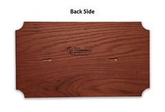 14×7.88 inch, Bombay Mahogany Stain, blank oak Plaque , Flush mounted